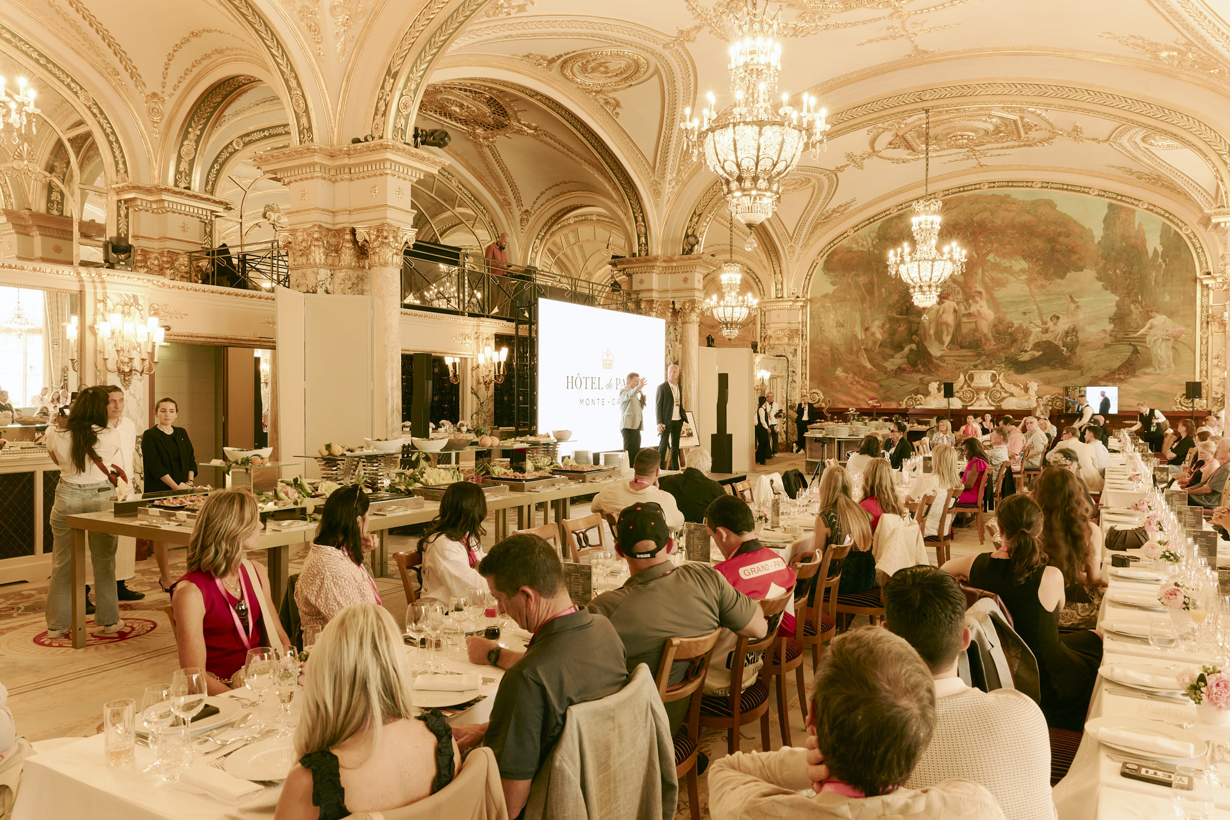 Interior of the grand Salle Empire ballroom at Hotel de Paris